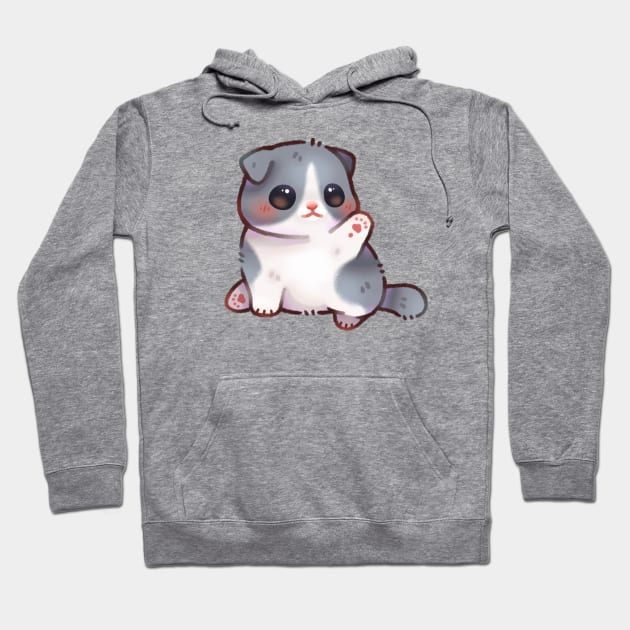 Waving Kitty Hoodie by Riacchie Illustrations